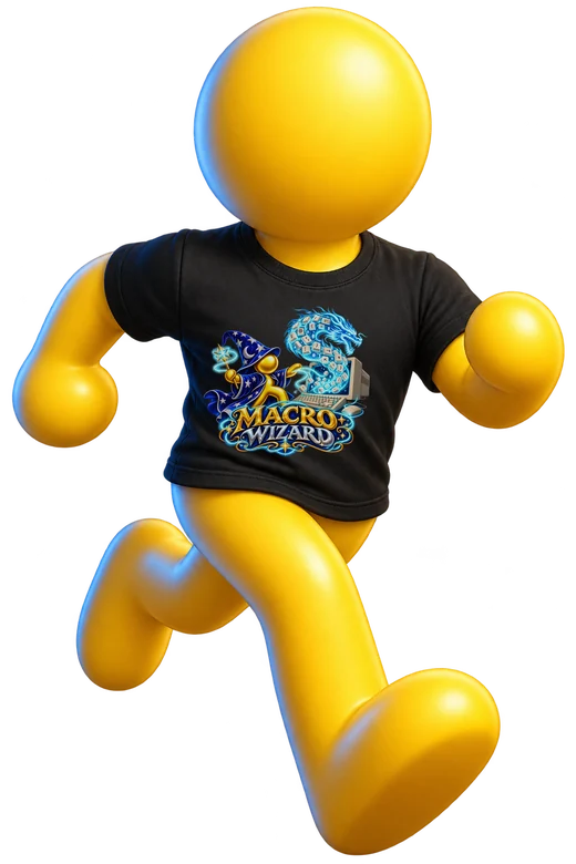 Running Man wearing the Macro Wizard shirt
