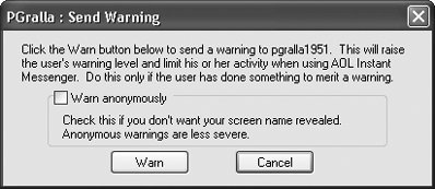 AIM Send Warning – JustinAKAPaste.com