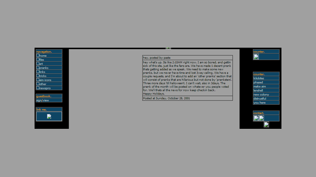 Early old layout from 2001.