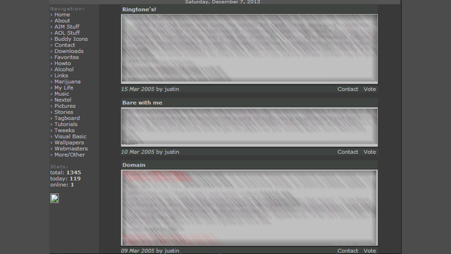 An old layout from a site in I created in 2005.
